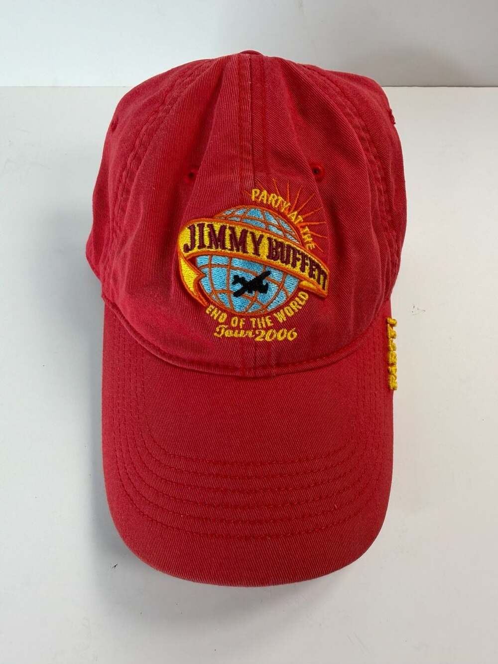Vintage Jimmy Buffett Party At The End Of The World Tour 2006 Red Hat Cap